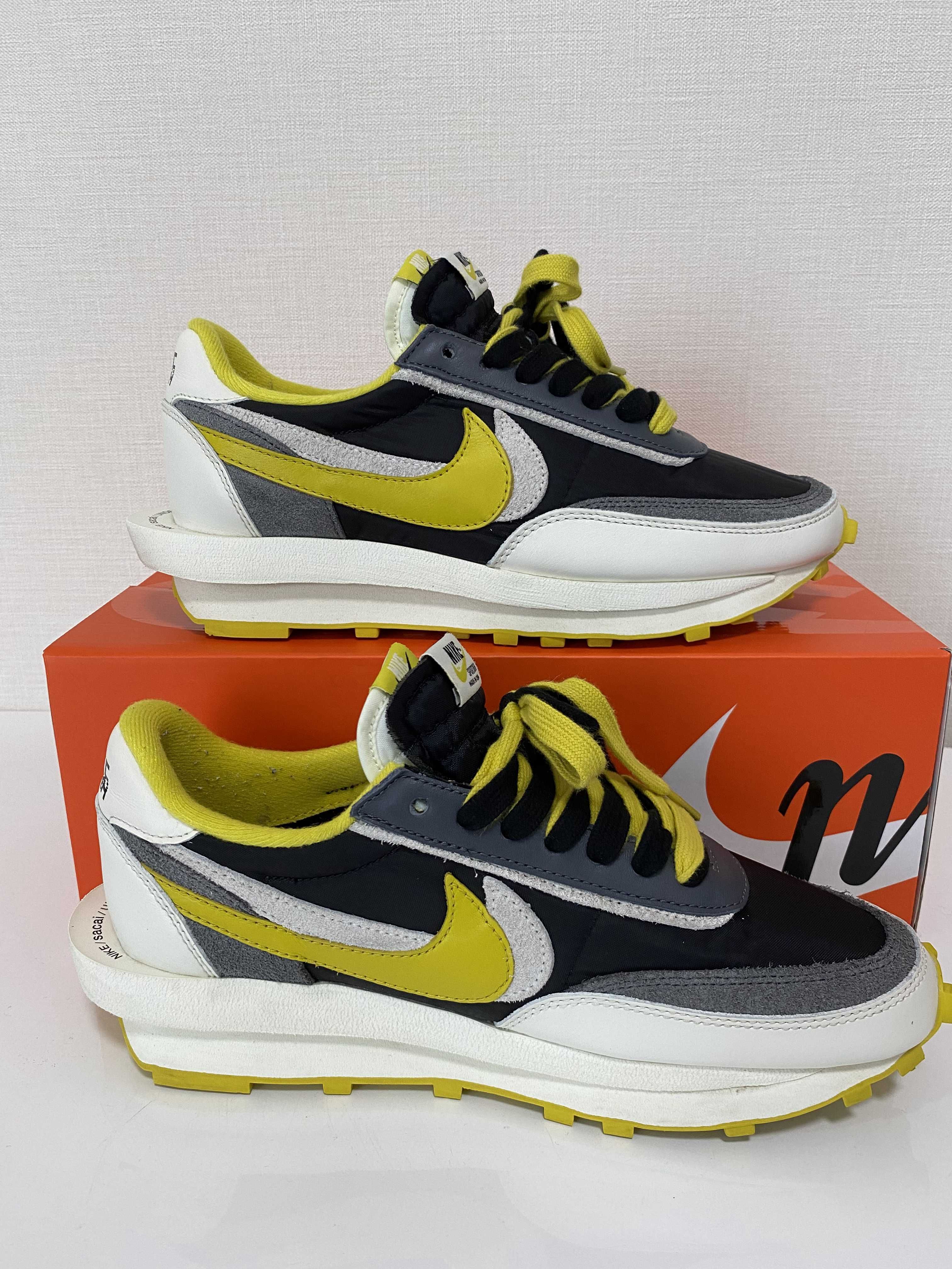 UNDERCOVER × sacai × Nike LD Waffle "Black/Sail-Dark Grey-Bright Citron"