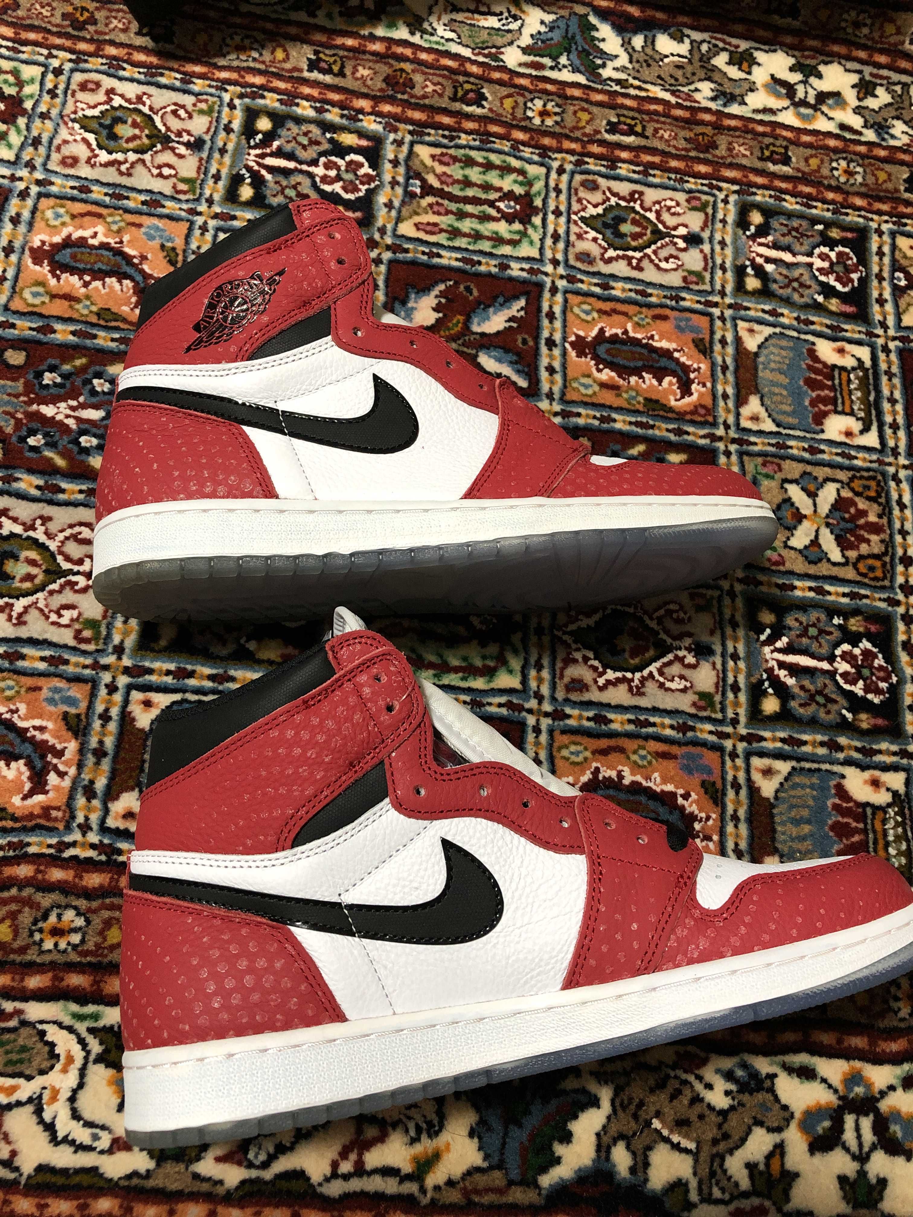 Spiderman × Nike Air Jordan 1 Origin Story "Gym Red/White/Photo Blue/Black"
