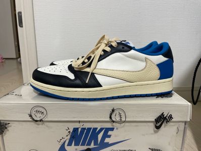 Travis Scott × fragment design × Nike Air Jordan 1 Low OG SP "Military Blue"