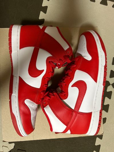 Nike Dunk High "Championship White and Red"