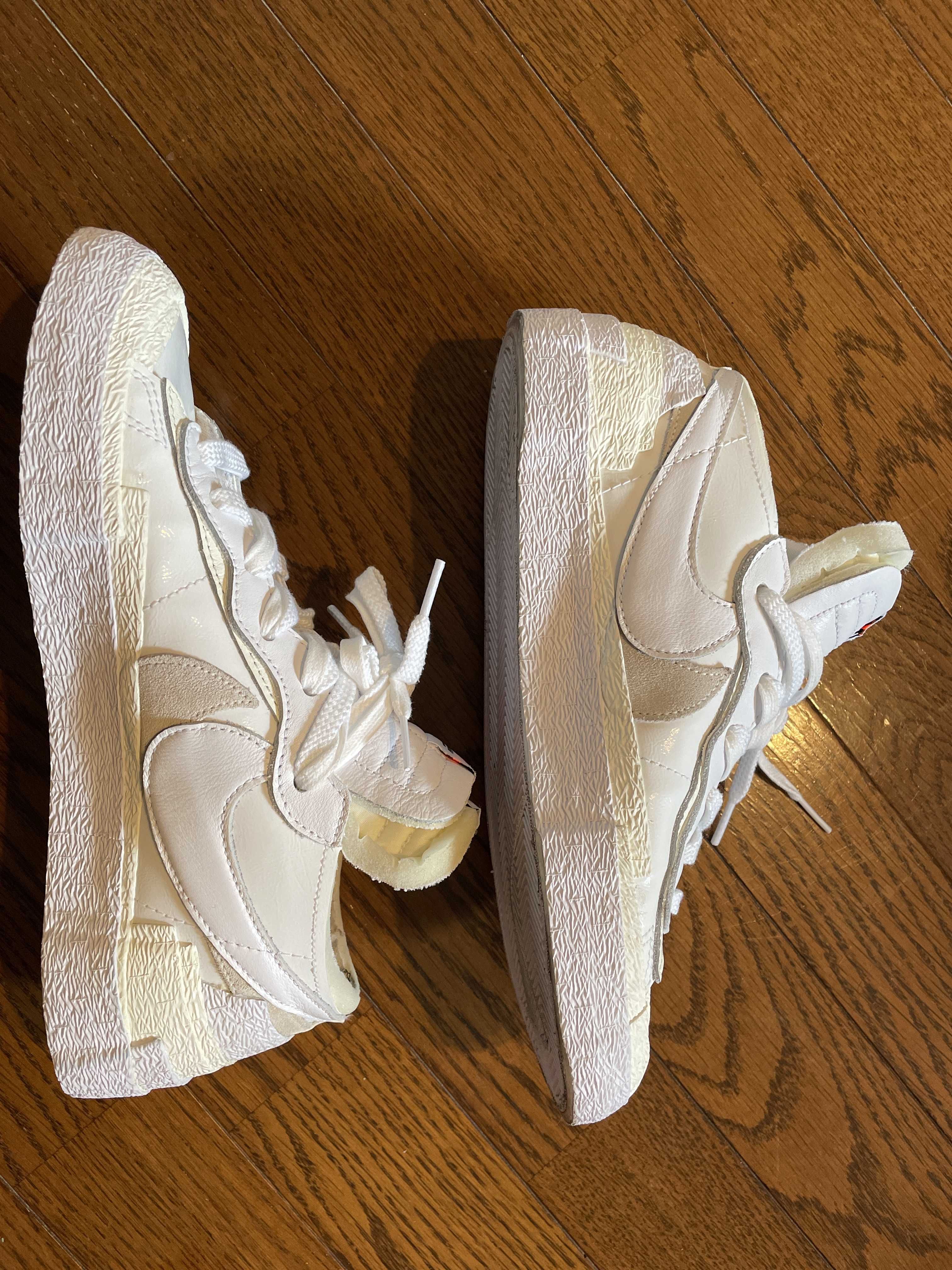 sacai × Nike Blazer Low "White Patent Leather"