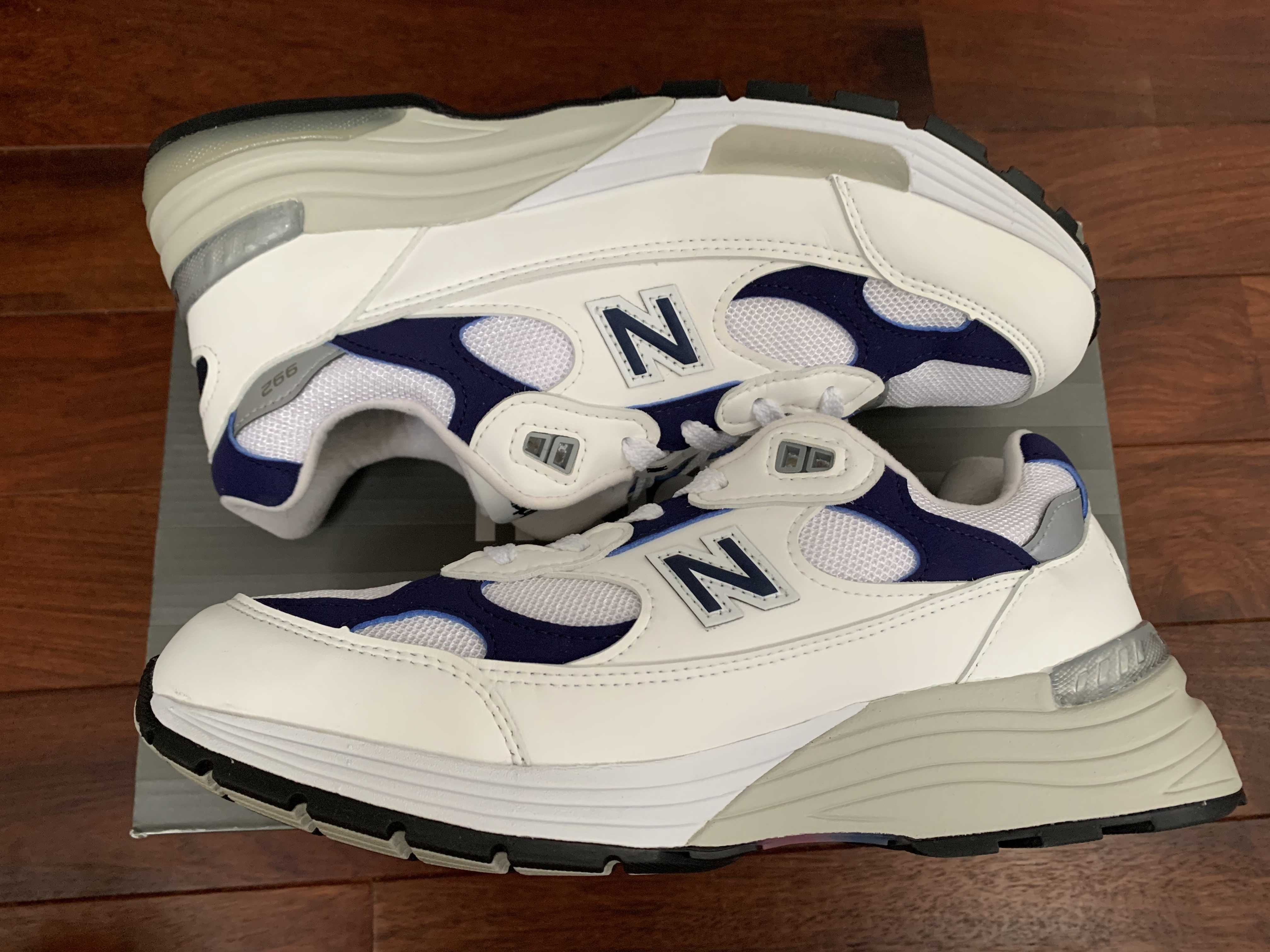 New Balance 992 Made in USA "White Navy"