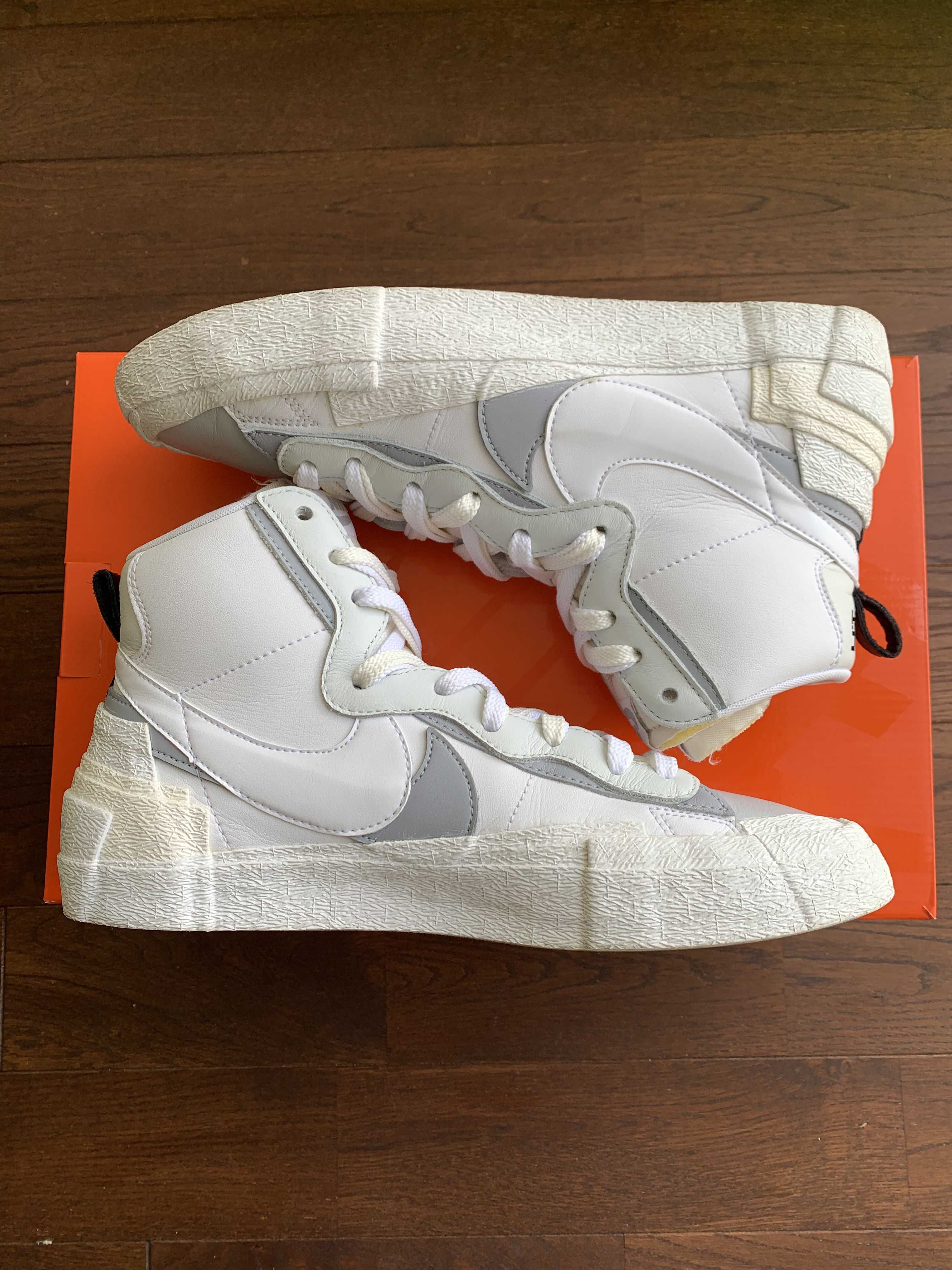 sacai × NIKE BLAZER MID "WHITE/WOLF GREY"