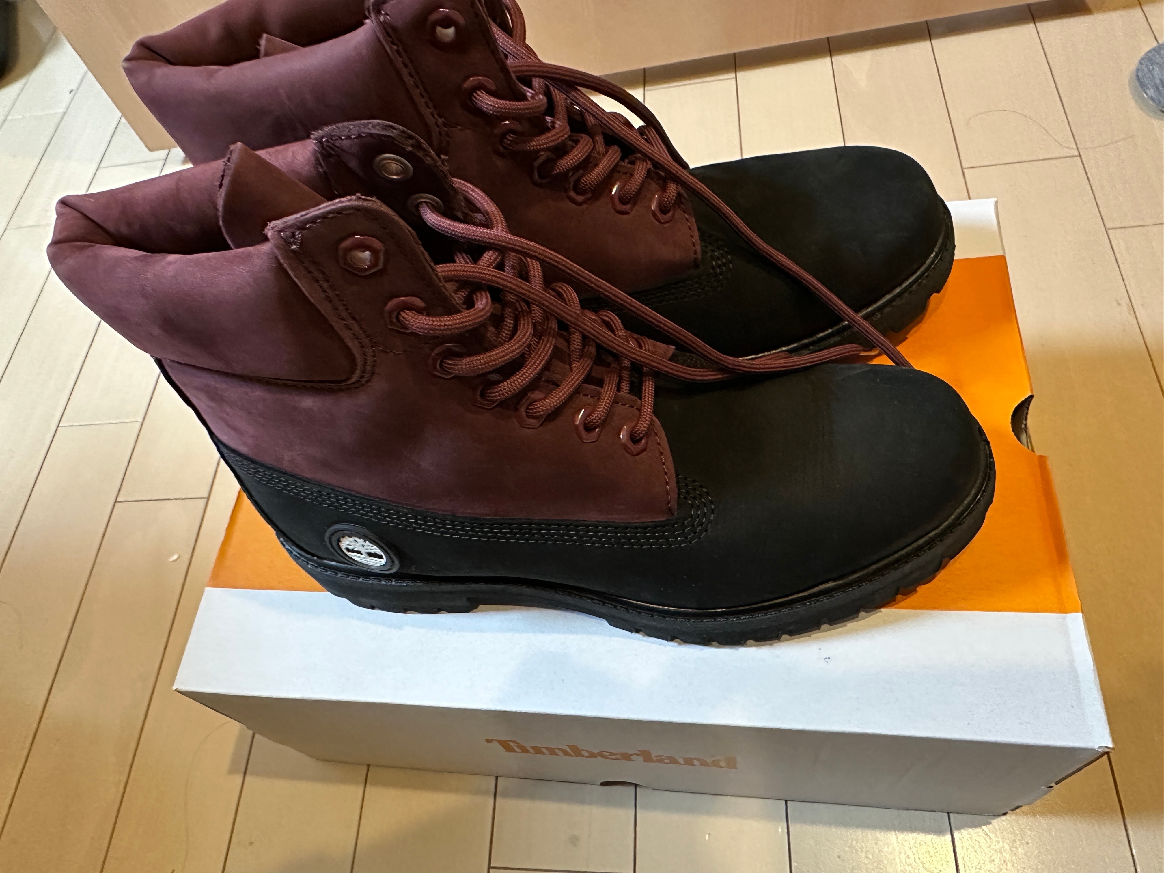 Timberland Premium 6inch Waterproof Boot "Black Nubuck/Burgundy"
