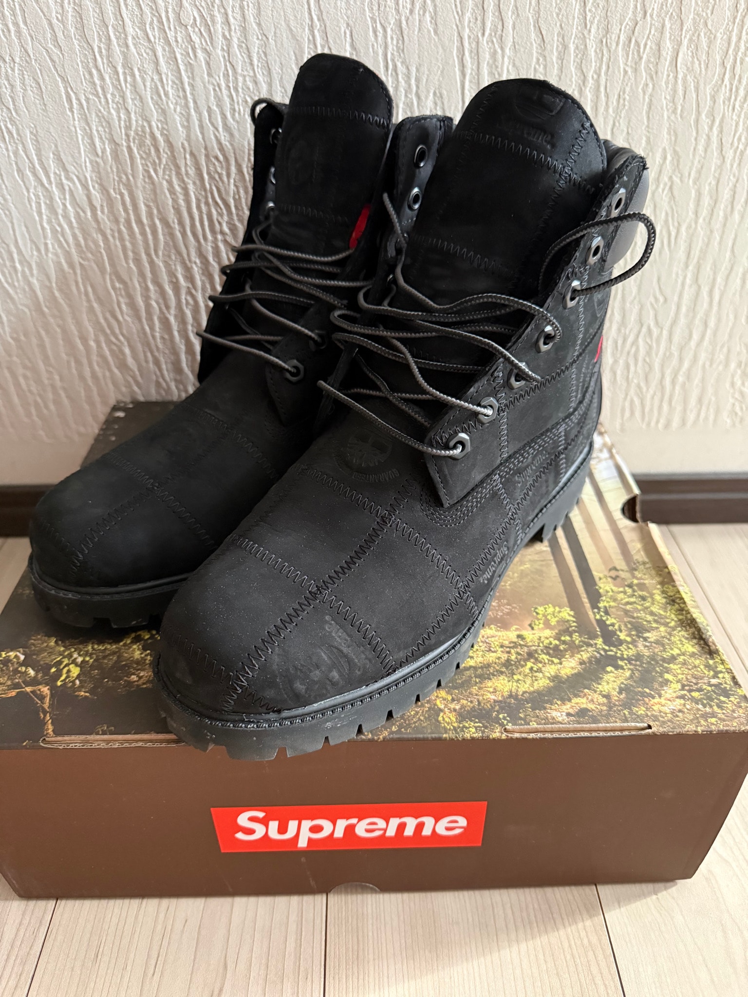 Supreme × Timberland Patchwork 6 Inch Premium Boot "Black"