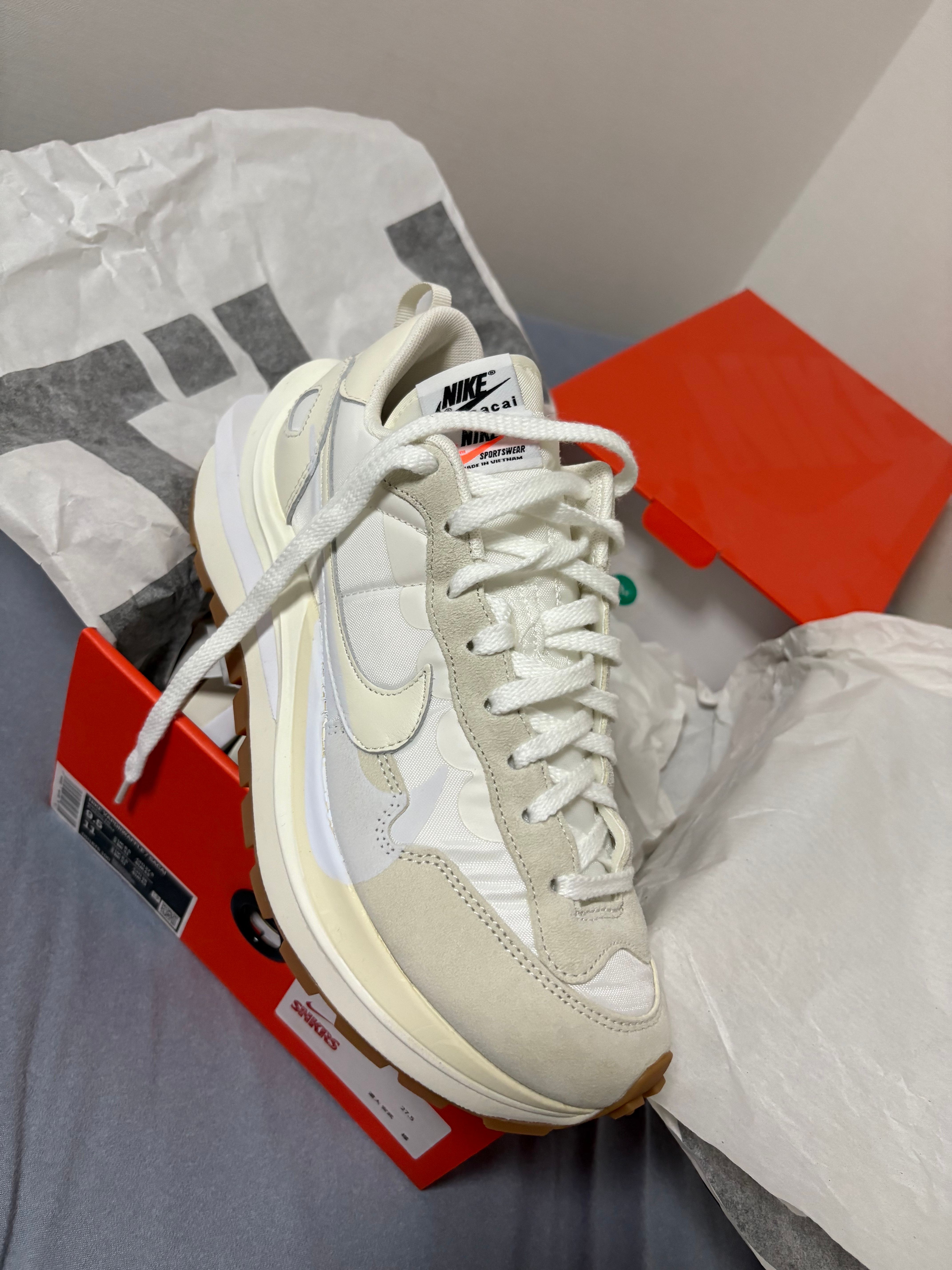 sacai × Nike Vapor Waffle "White Gum"