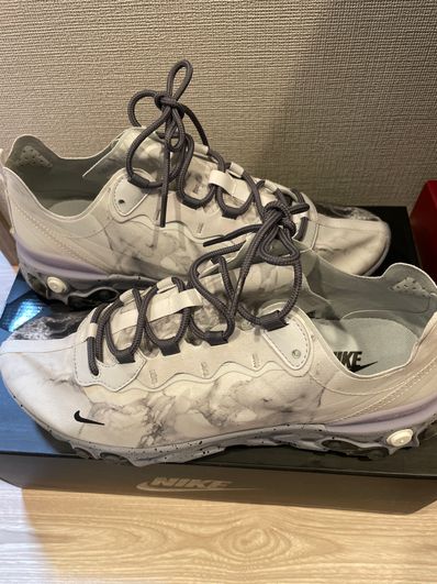 KENDRICK LAMAR×NIKE REACT ELEMENT 55 "PURE PLATINUM/CLEAR-WOLF GREY-BLACK"