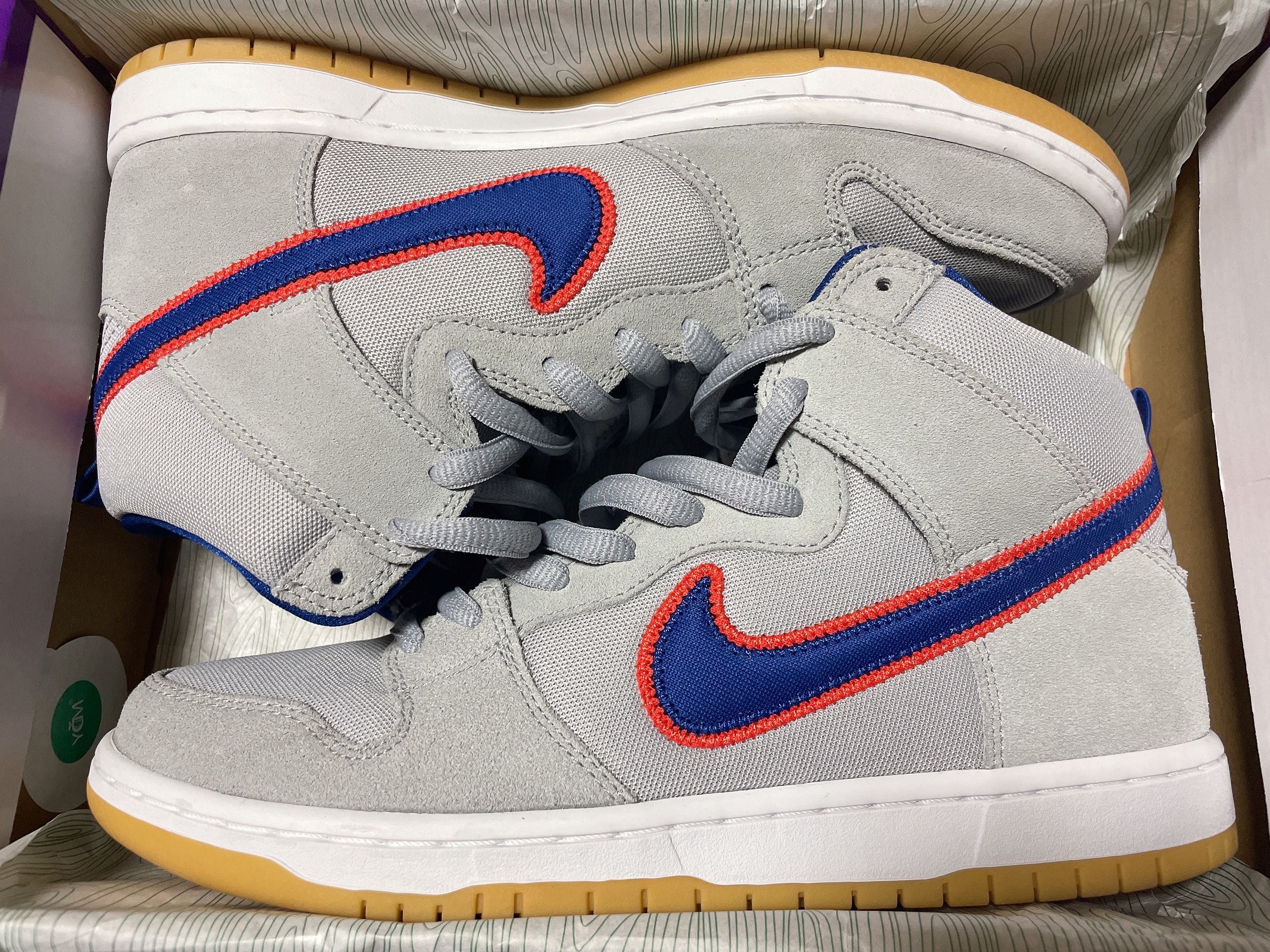 Nike SB Dunk High "Rush Blue and Team Orange/New York Mets"