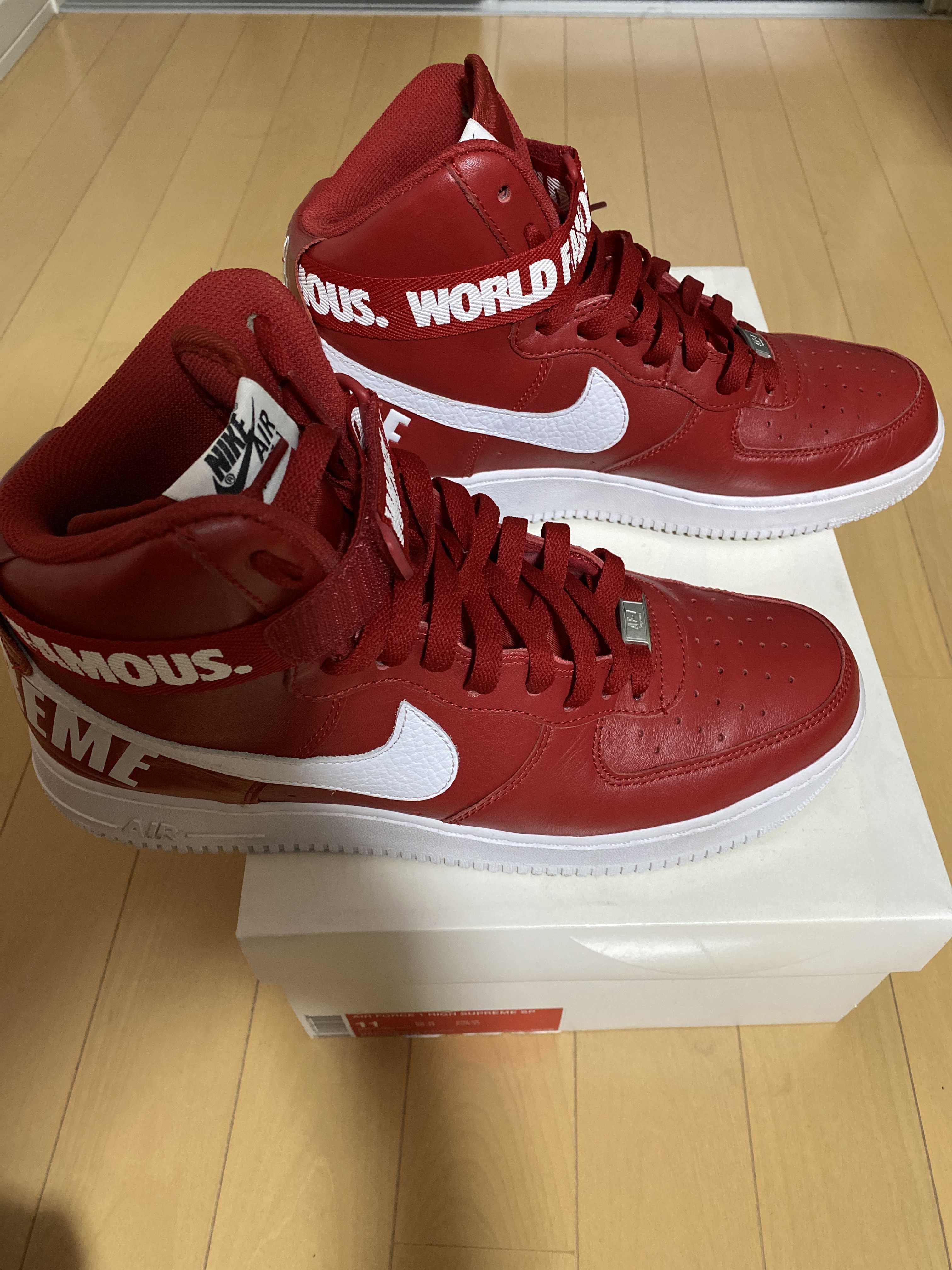 Supreme × Nike Air Force 1 High World Famous "Red"