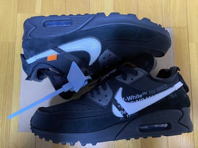Off-White × Nike Air Max 90 "Black/Black-Cone-White"