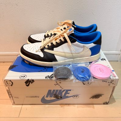 Travis Scott × fragment design × Nike Air Jordan 1 Low OG SP "Military Blue"