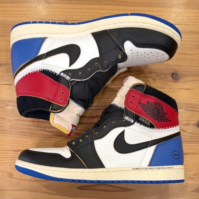 fragment design × UNION × Nike Air Jordan 1 High OG "Black/Varsity Red"