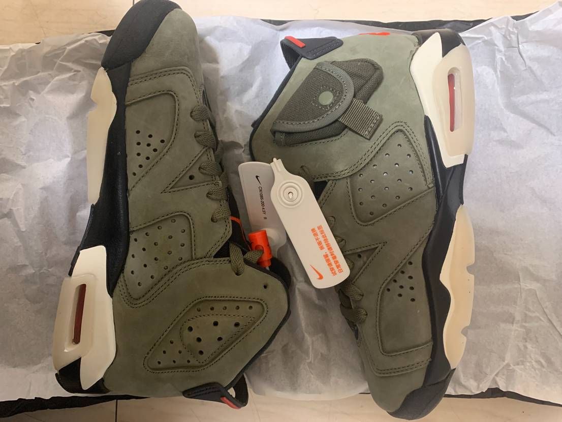 Travis Scott × Nike GS Air Jordan 6 Retro "Medium Olive"
