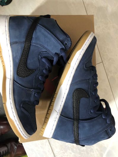 Nike SB Dunk High Orange Label "Obsidian/Black Light Gum Brown"