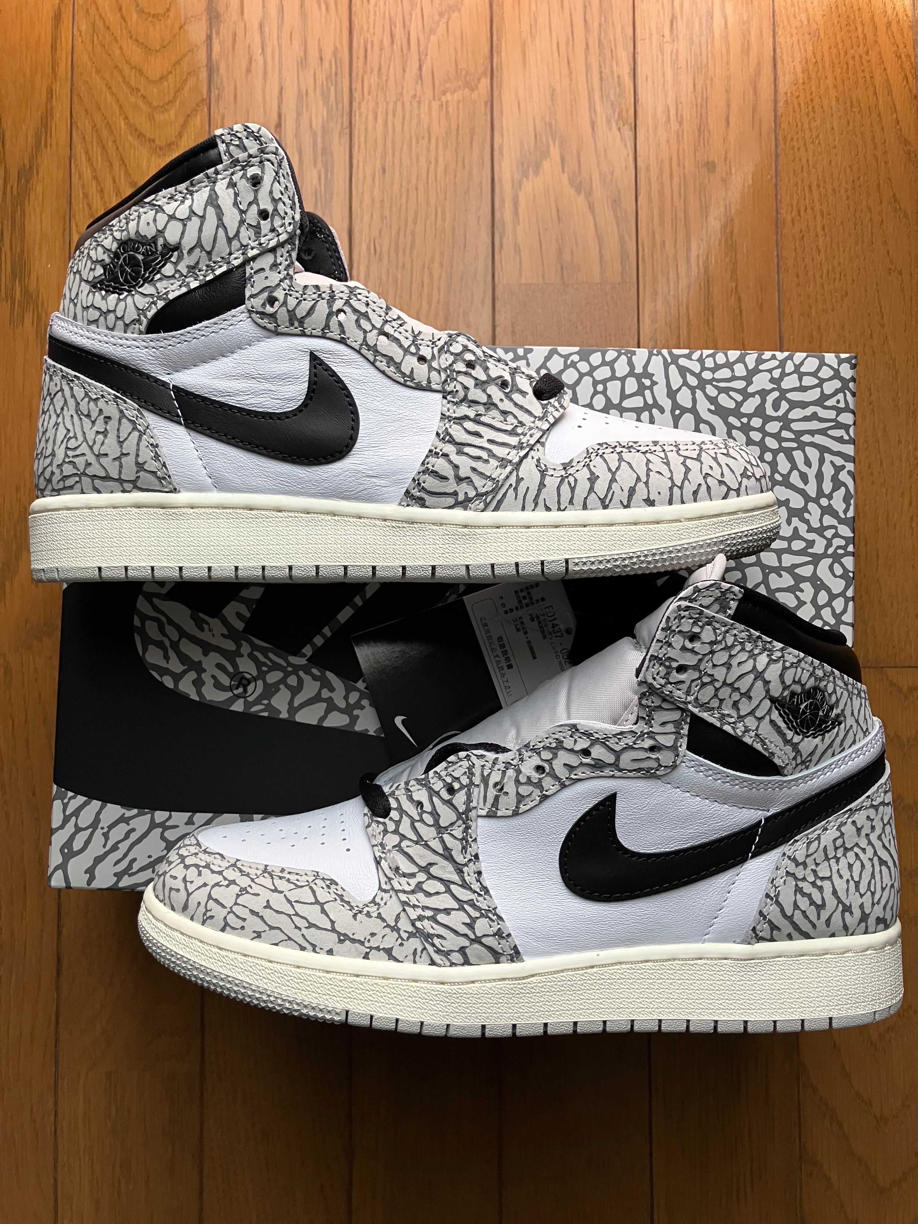 Nike GS Air Jordan 1 High OG "White Cement"
