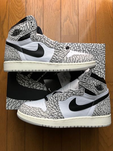 Nike GS Air Jordan 1 High OG "White Cement"