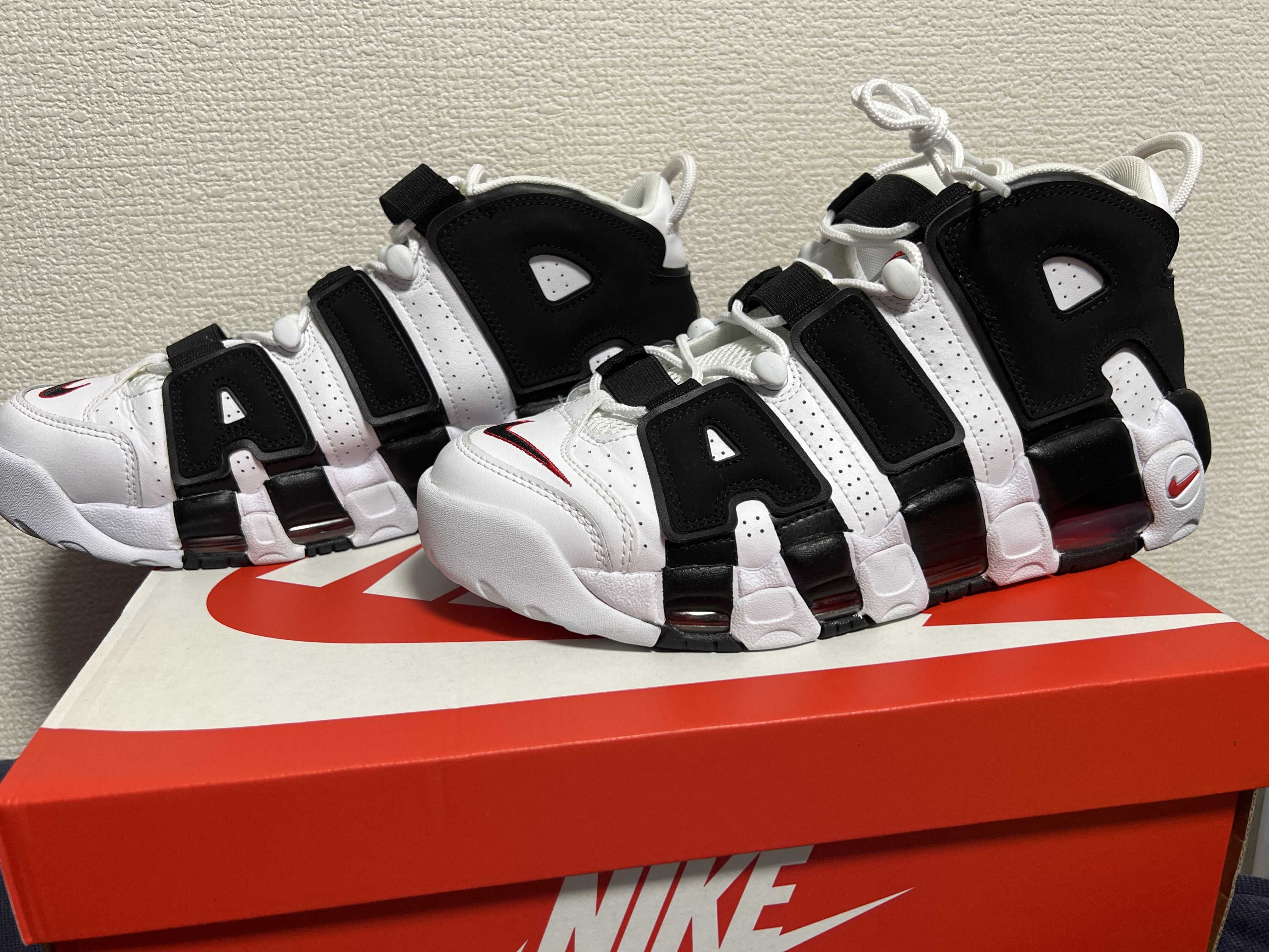 NIKE AIR MORE UPTEMPO "WHITE/BLACK/UNIVERSITY RED"(2020)