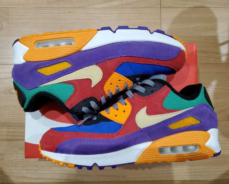 NIKE AIR MAX 90 "VIOTECH UNIVERSITYRED/PALE VANILLA/HYPER GRAPE"