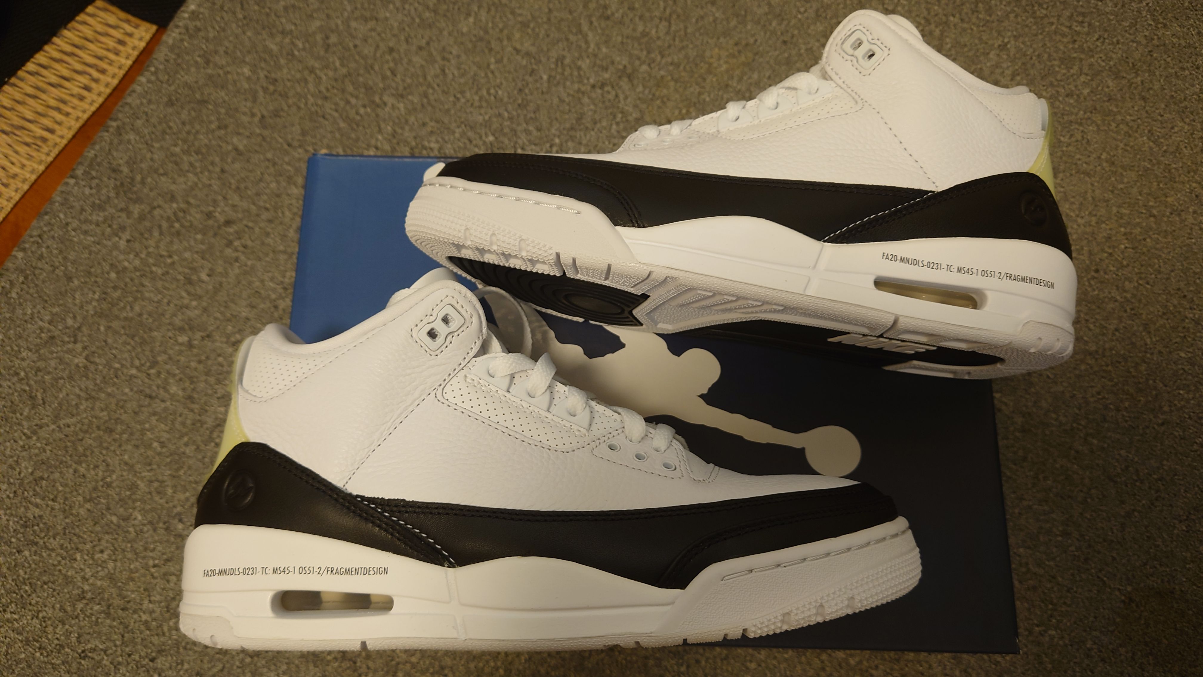 Fragment × Nike Air Jordan 3 "White/Black"