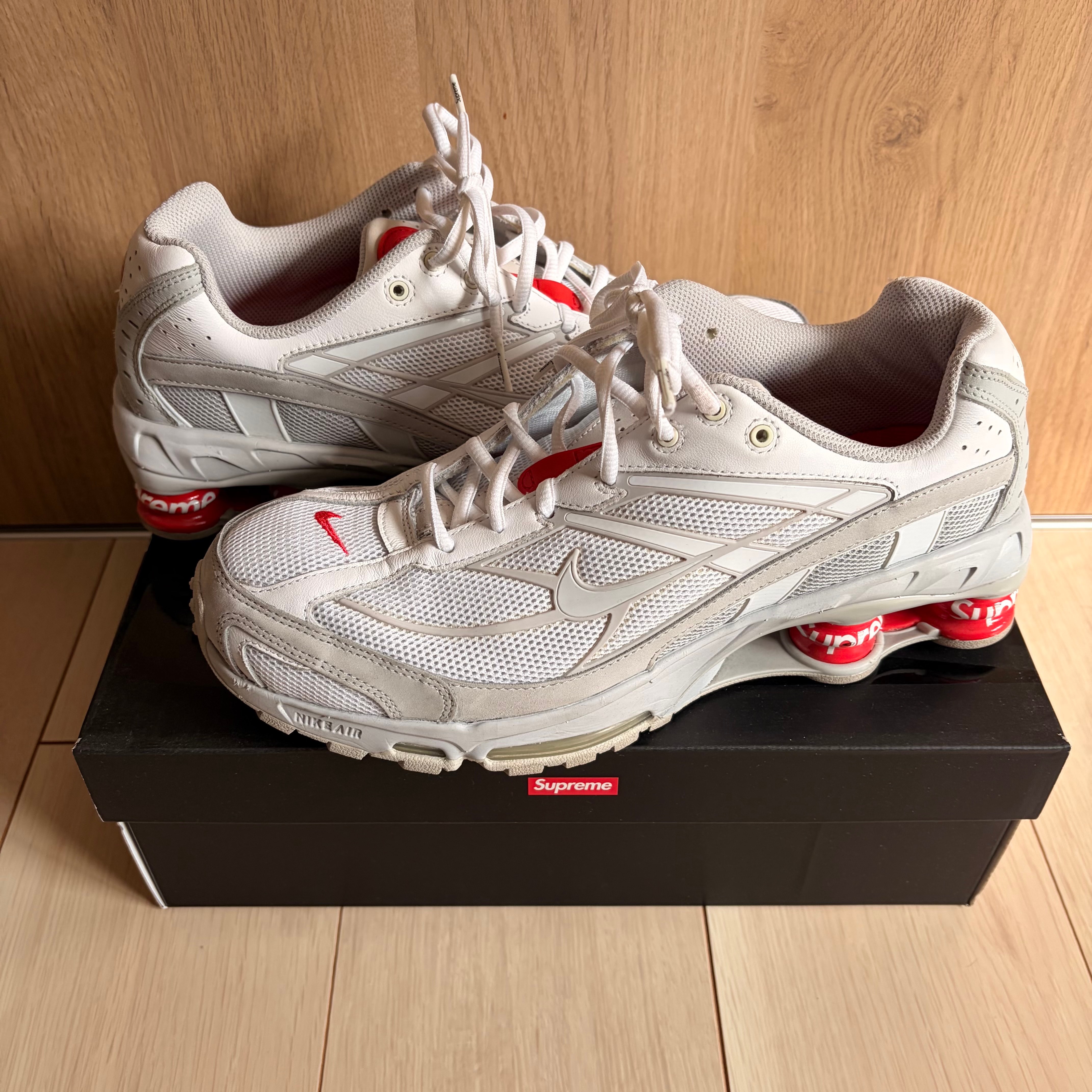 Supreme × Nike Shox Ride 2 "White/Grey Fog/Flat Platinum"