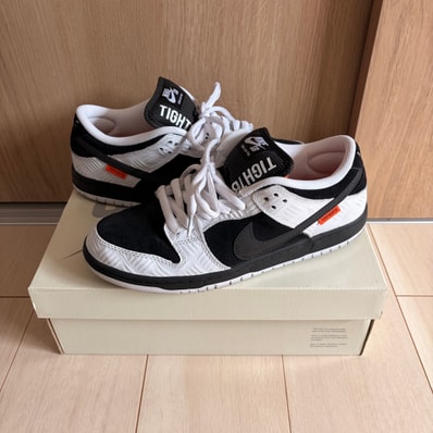 TIGHTBOOTH × Nike SB Dunk Low Pro QS "Black and White"