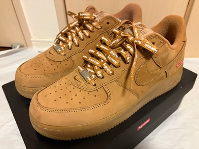 Supreme × Nike Air Force 1 Low "Flax/Wheat"