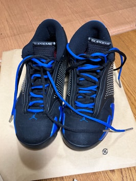 シュプリーム × ナイキ エアジョーダン14 レトロ "ブラック/バーシティロイヤル/クローム"