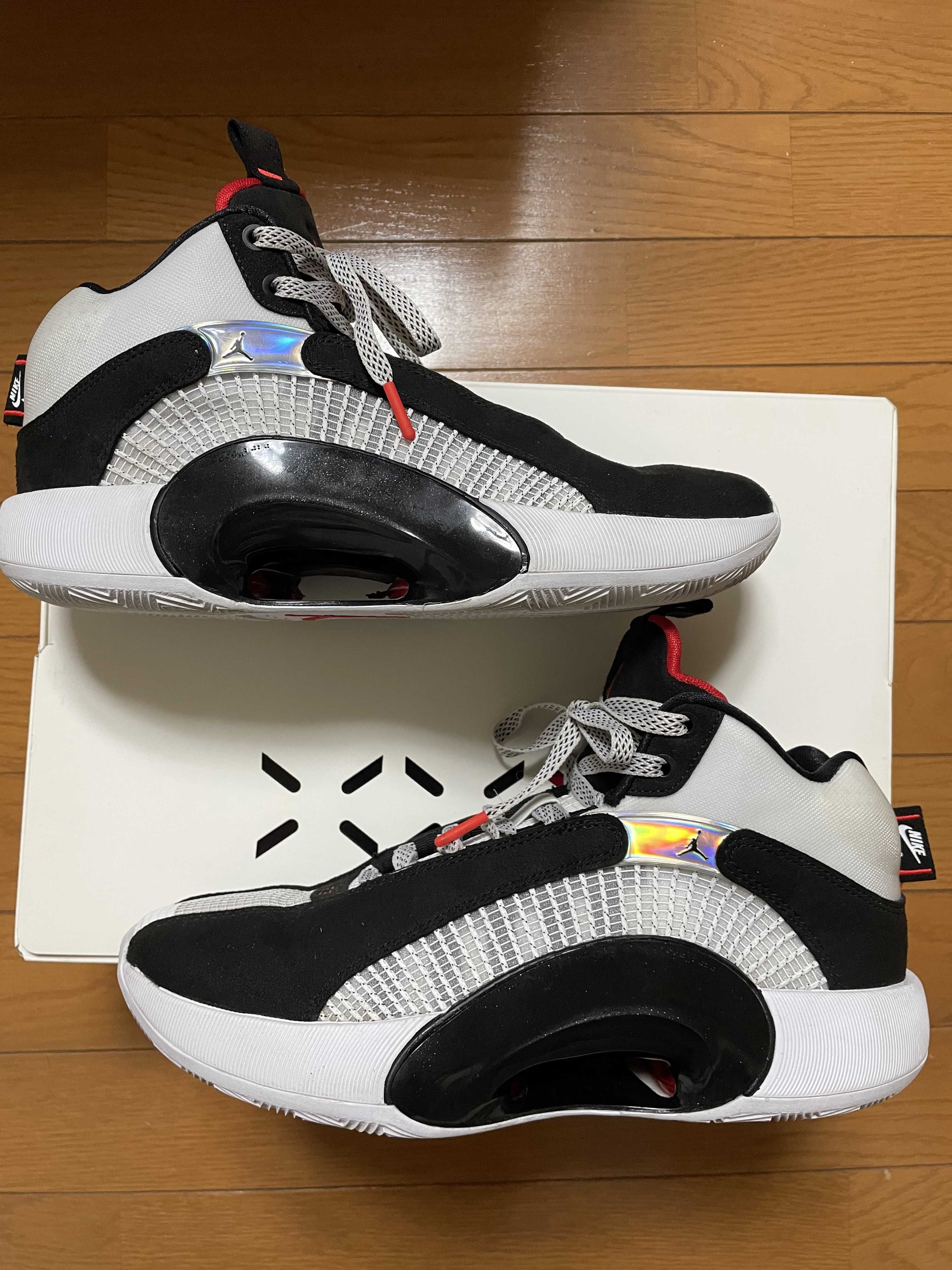 Nike Air Jordan 35 DNA "White/Gym Red/Black" (White Sole)