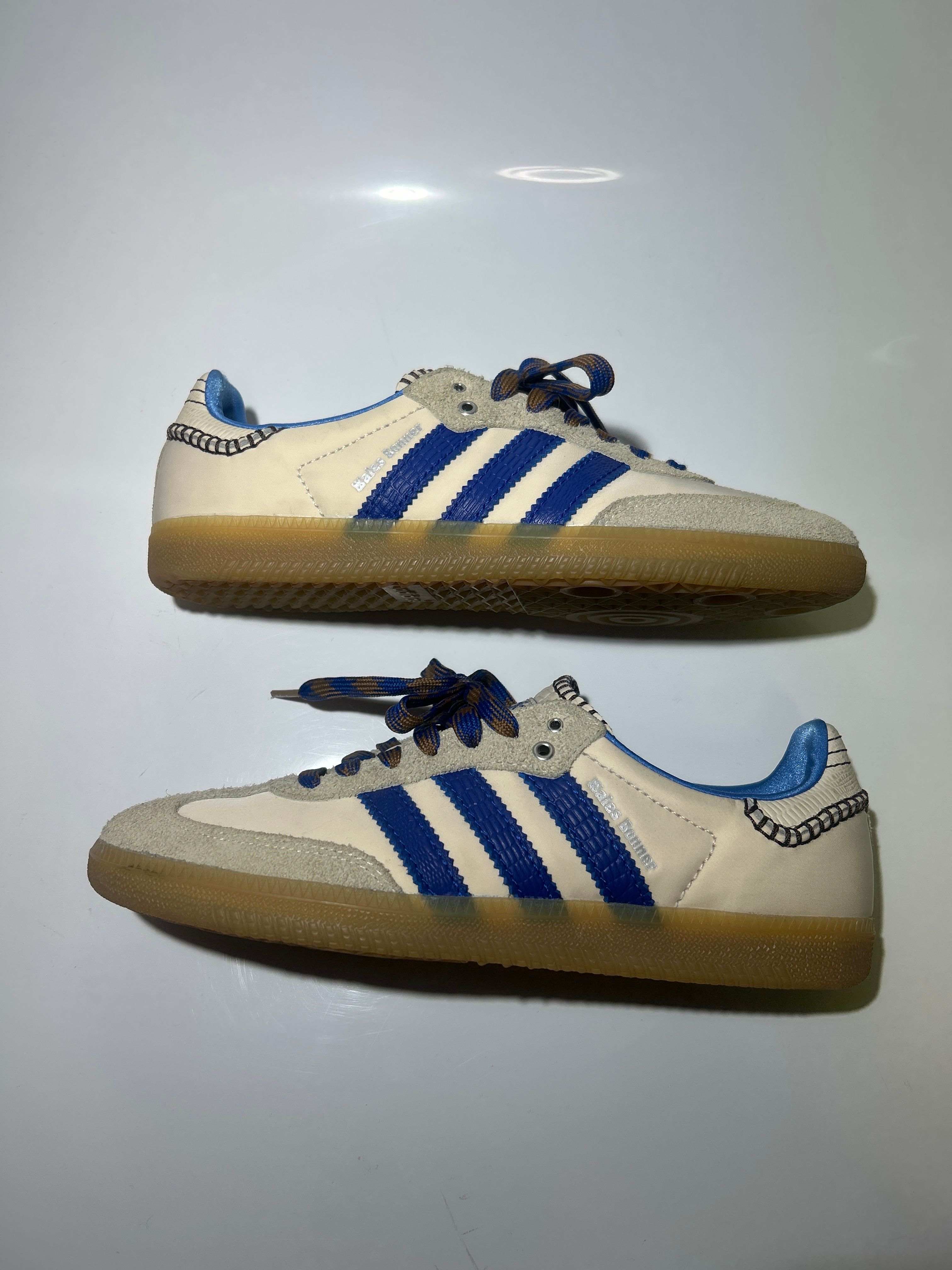 Wales Bonner × adidas Nylon Samba "Wonder Clay/Team Royal Blue/Wonder White"