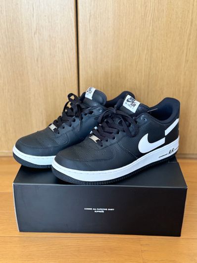 Supreme × COMME des GARCONS SHIRT × Nike Air Force 1 Low "Black/White" (2018)