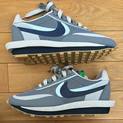 CLOT × Sacai × Nike LD Waffle "Grey Obsidian/Cool Grey"