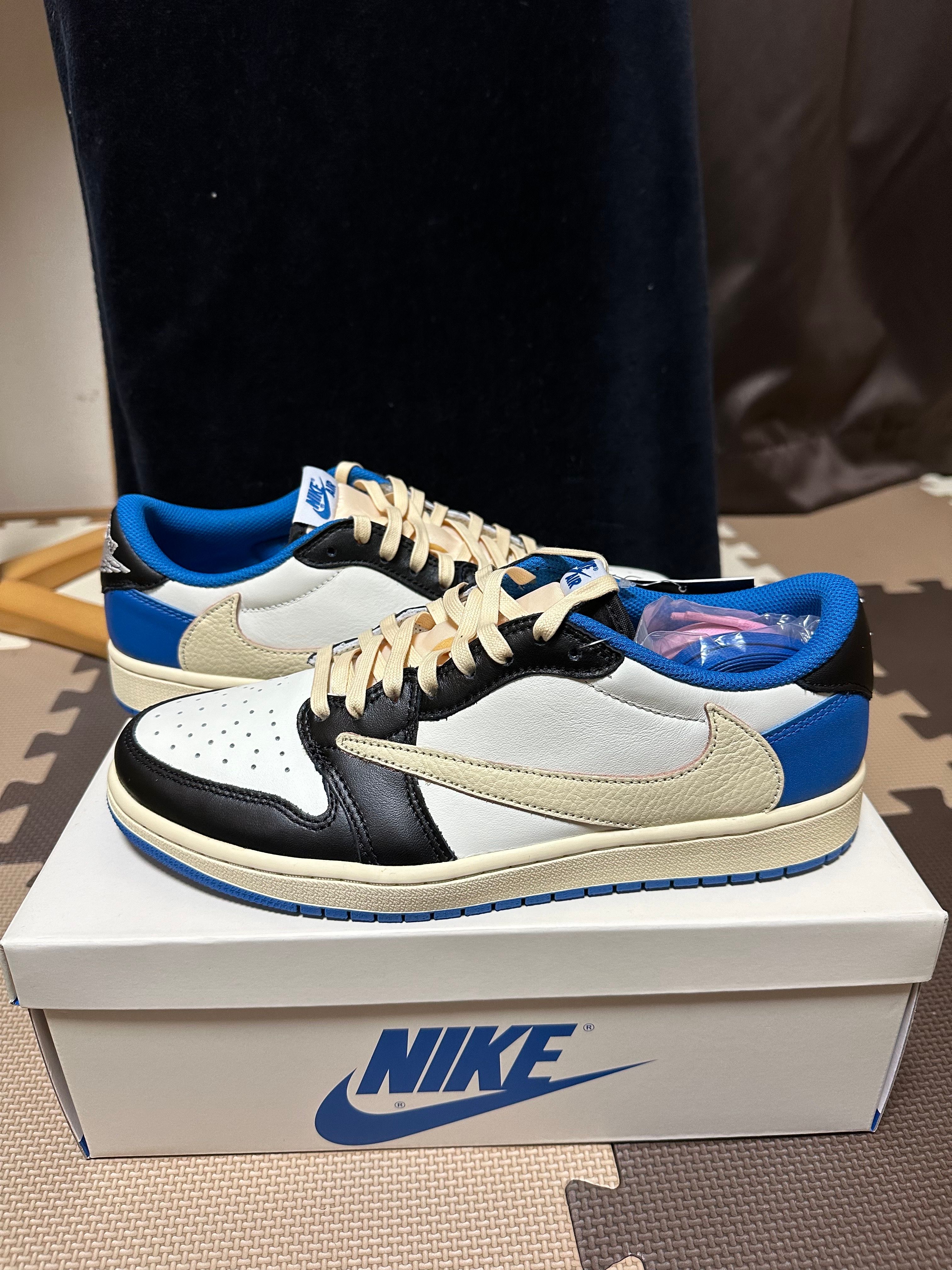 Travis Scott × fragment design × Nike Air Jordan 1 Low OG SP "Military Blue"