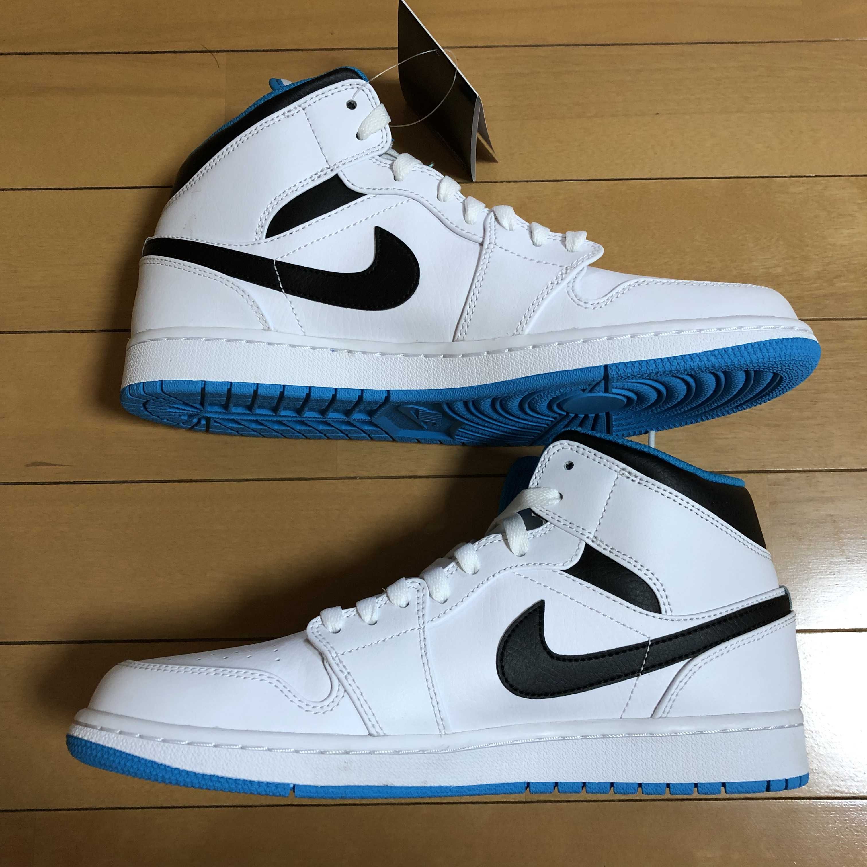 Nike Air Jordan 1 Mid "White/Laser blue"