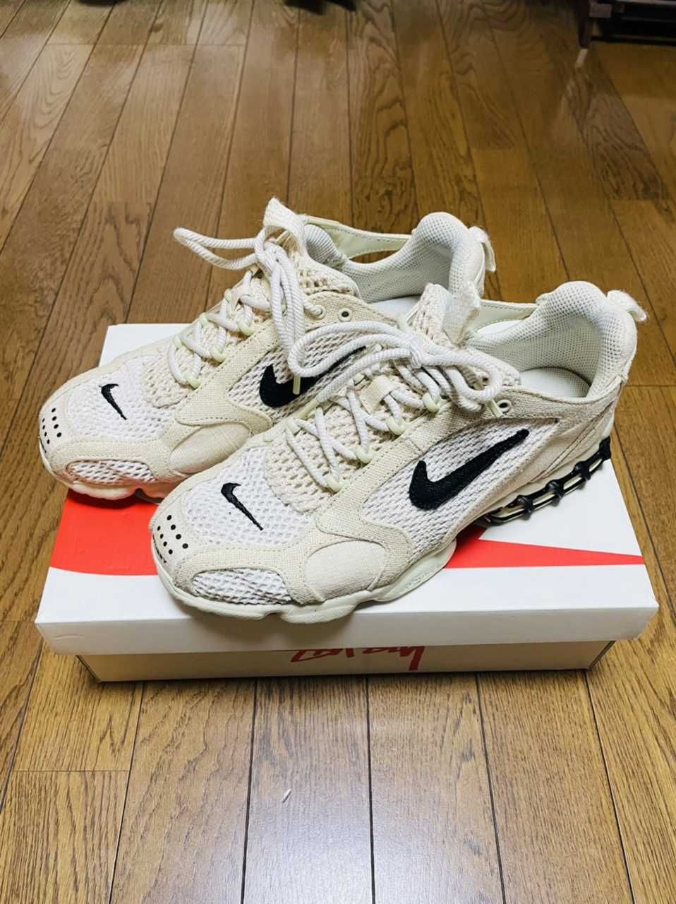 Stussy × Nike Air Zoom Spiridon CG 2 "Fossil/Black"