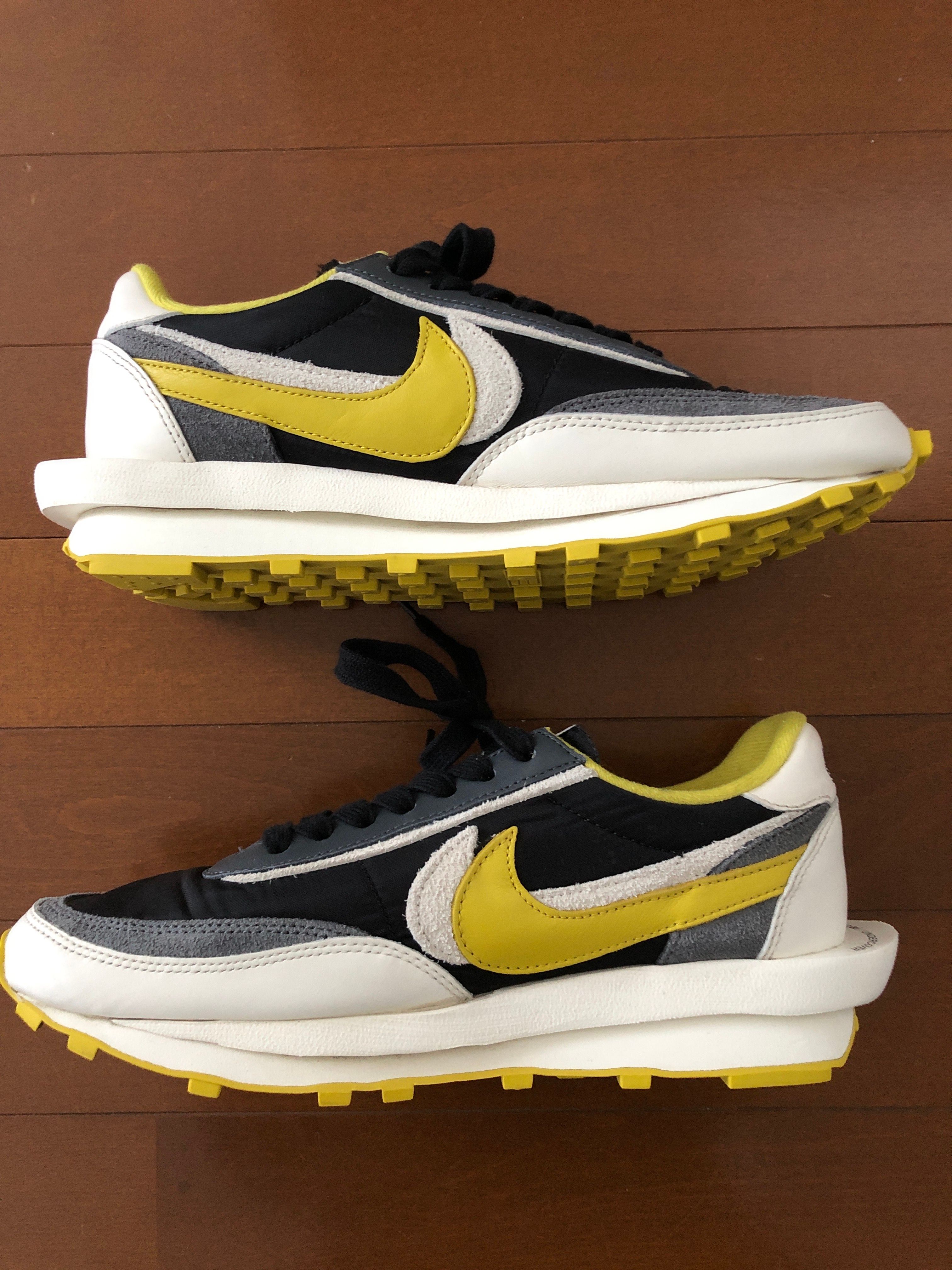 UNDERCOVER × sacai × Nike LD Waffle "Black/Sail-Dark Grey-Bright Citron"