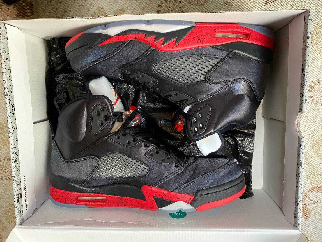 Air Jordan 5 Satin "Bred"