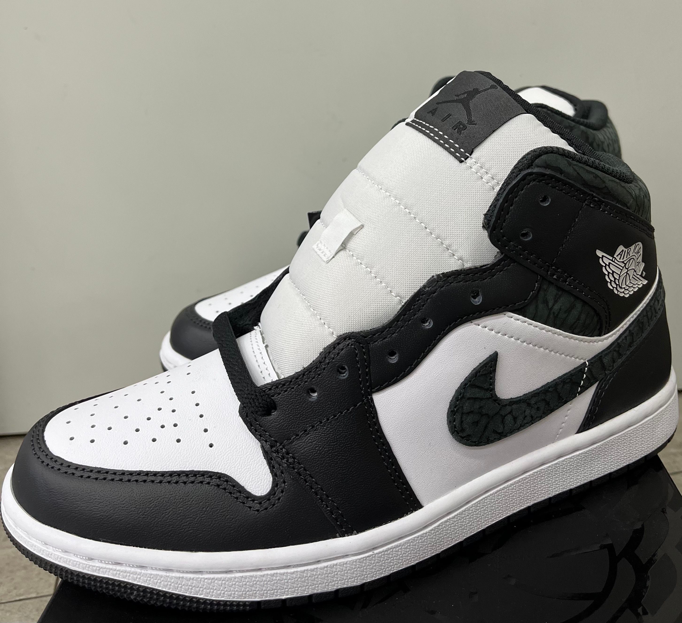 Nike Air Jordan 1 Mid "Panda Elephant/Safari"
