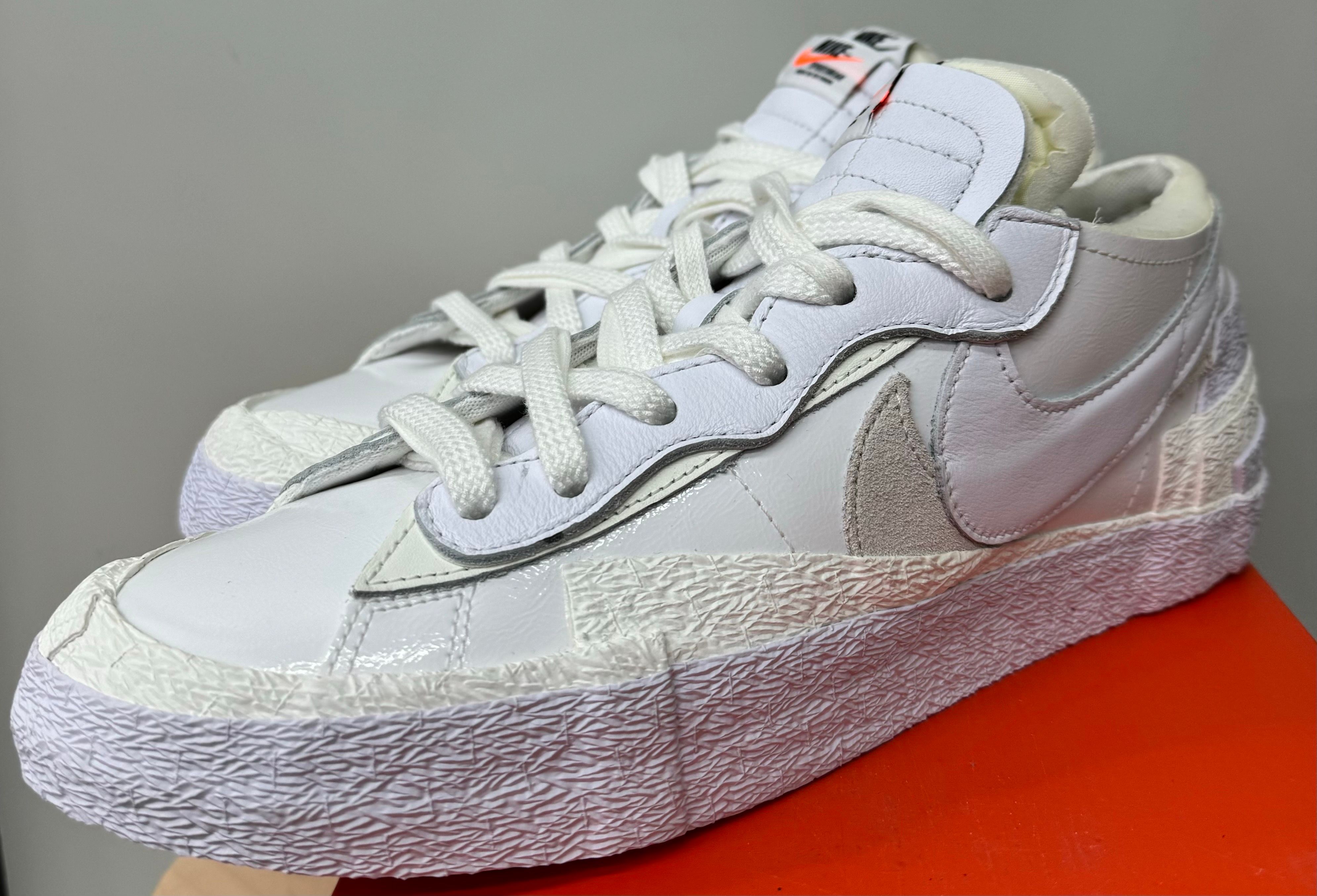 sacai × Nike Blazer Low "White Patent Leather"