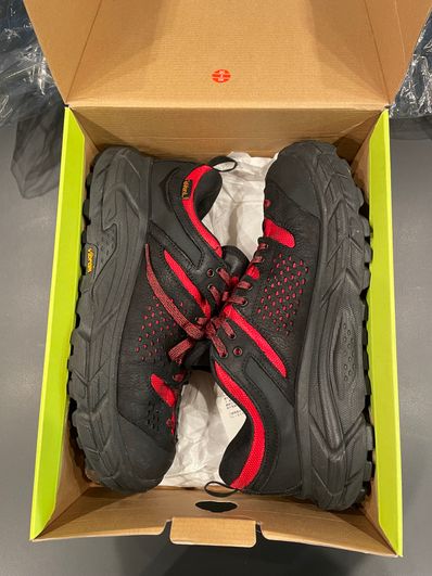 Engineered Garments × Hoka Tor Ultra Low "Black/Red"