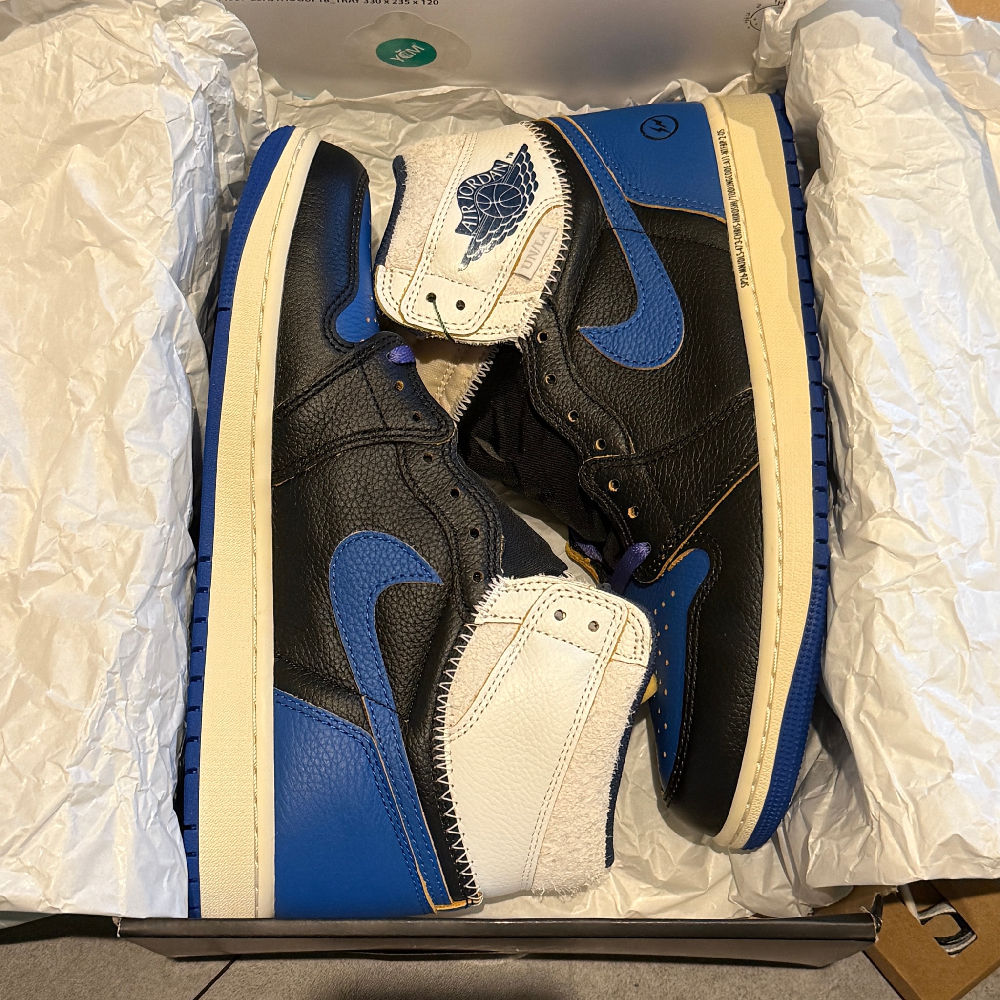 fragment design × UNION × Nike Air Jordan 1 High OG "Sport Royal"