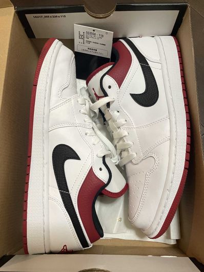NIKE AIR JORDAN 1 LOW "WHITE/UNIVERSITY RED/BLACK"