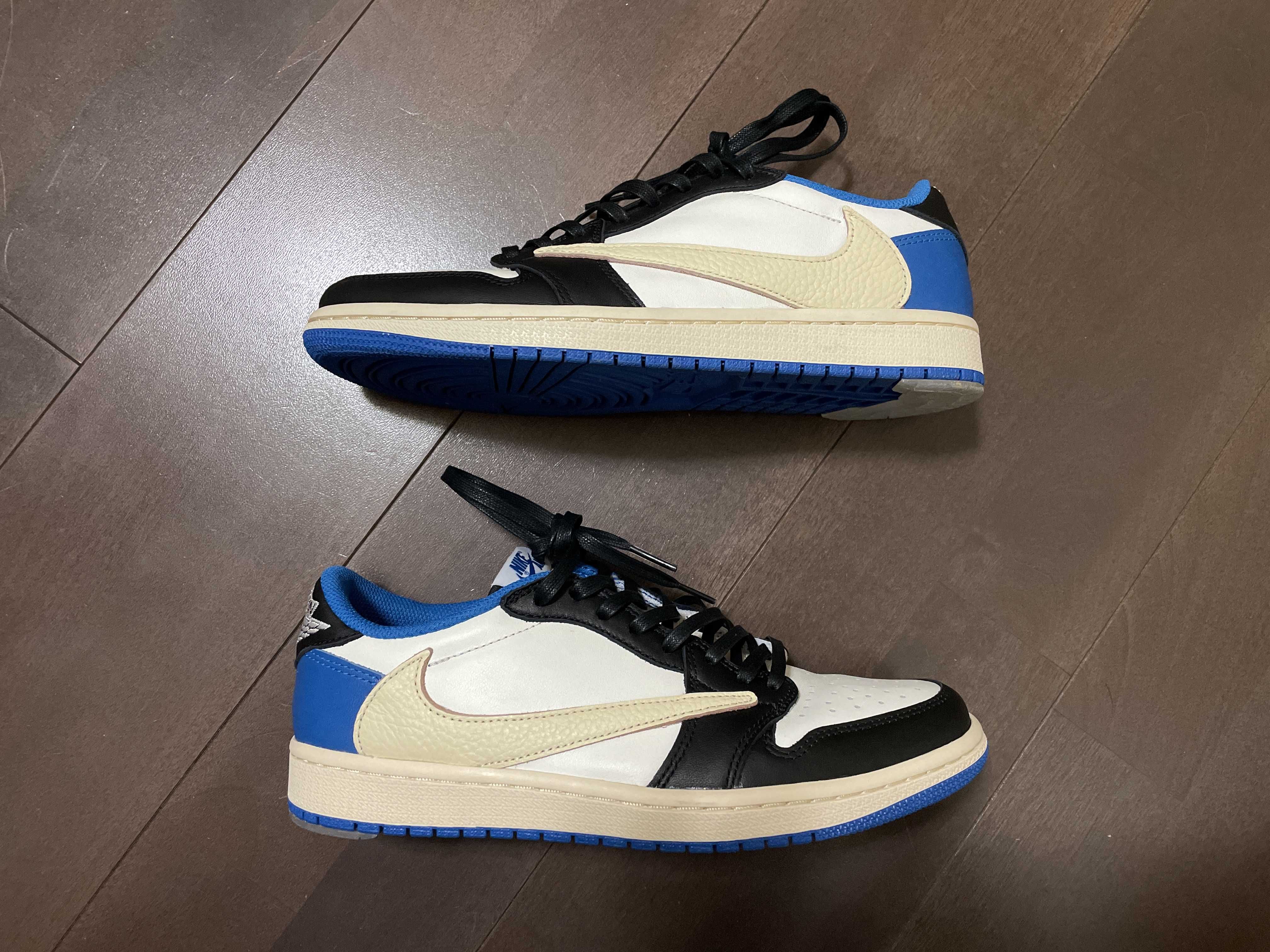 Travis Scott × fragment design × Nike Air Jordan 1 Low OG SP "Military Blue"
