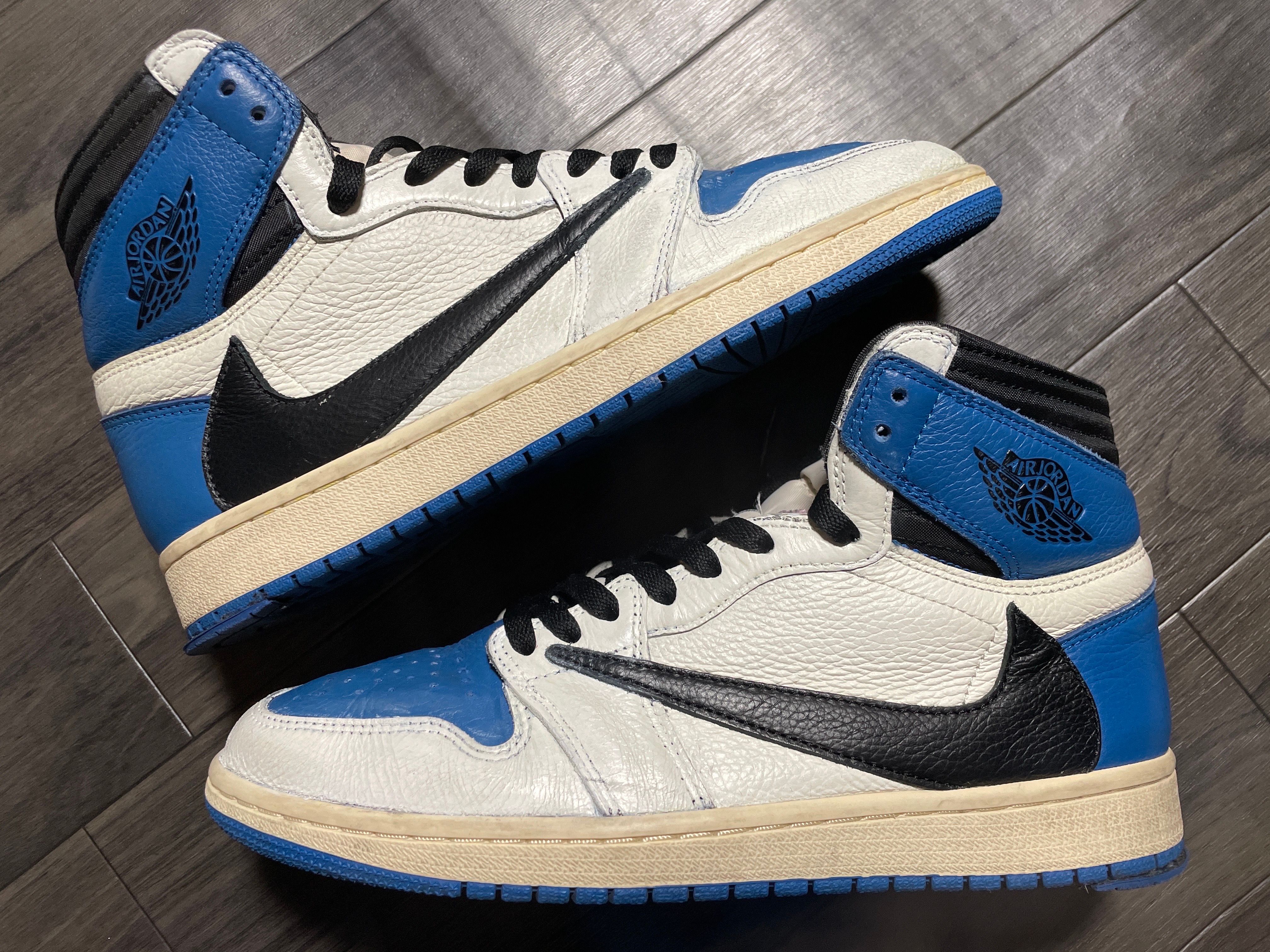 Travis Scott × fragment design × Nike Air Jordan 1 Retro High OG SP "Military Blue"