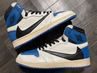 Travis Scott × fragment design × Nike Air Jordan 1 Retro High OG SP "Military Blue"
