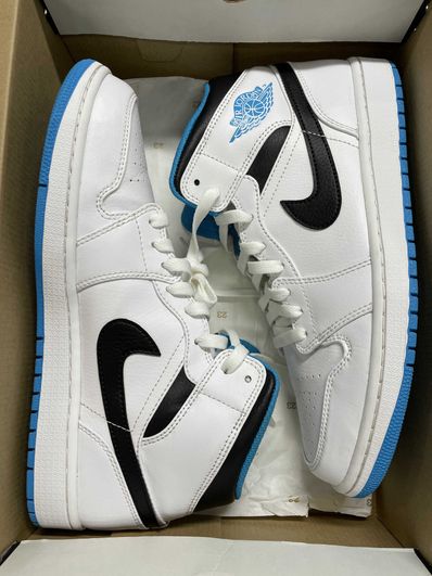 Nike Air Jordan 1 Mid "White/Laser blue"
