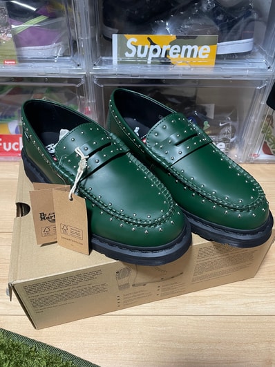 Supreme × Dr.Martens Studded Penton Loafer "Dark Green" 25SS Week 13