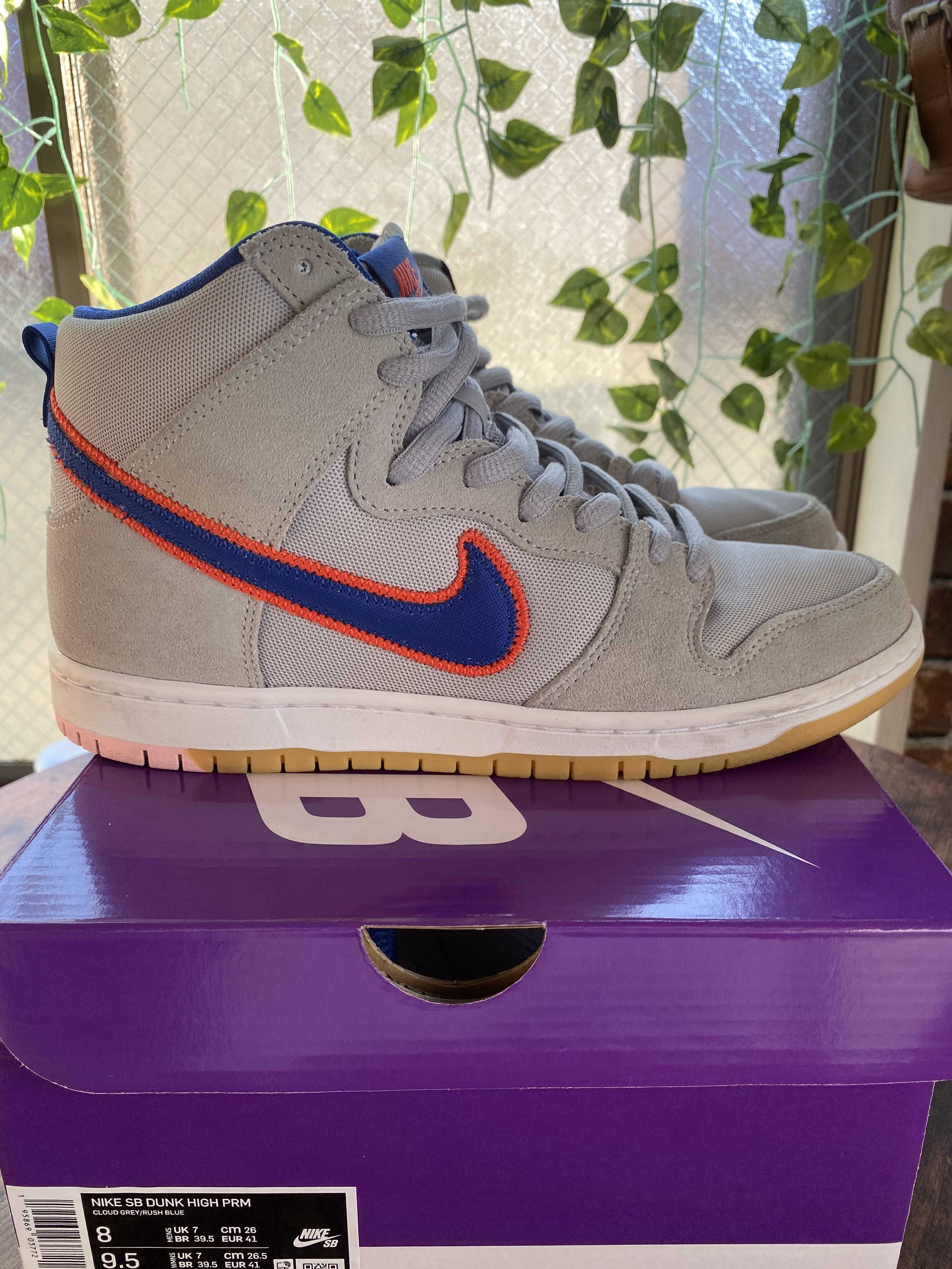 Nike SB Dunk High "Rush Blue and Team Orange/New York Mets"