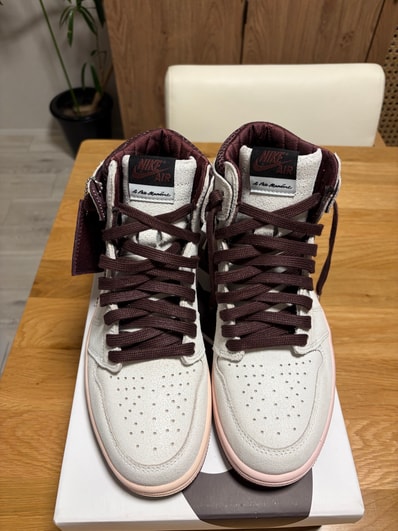 A Ma Maniere × Nike Air Jordan 1 Retro High OG "Sail and Burgundy"