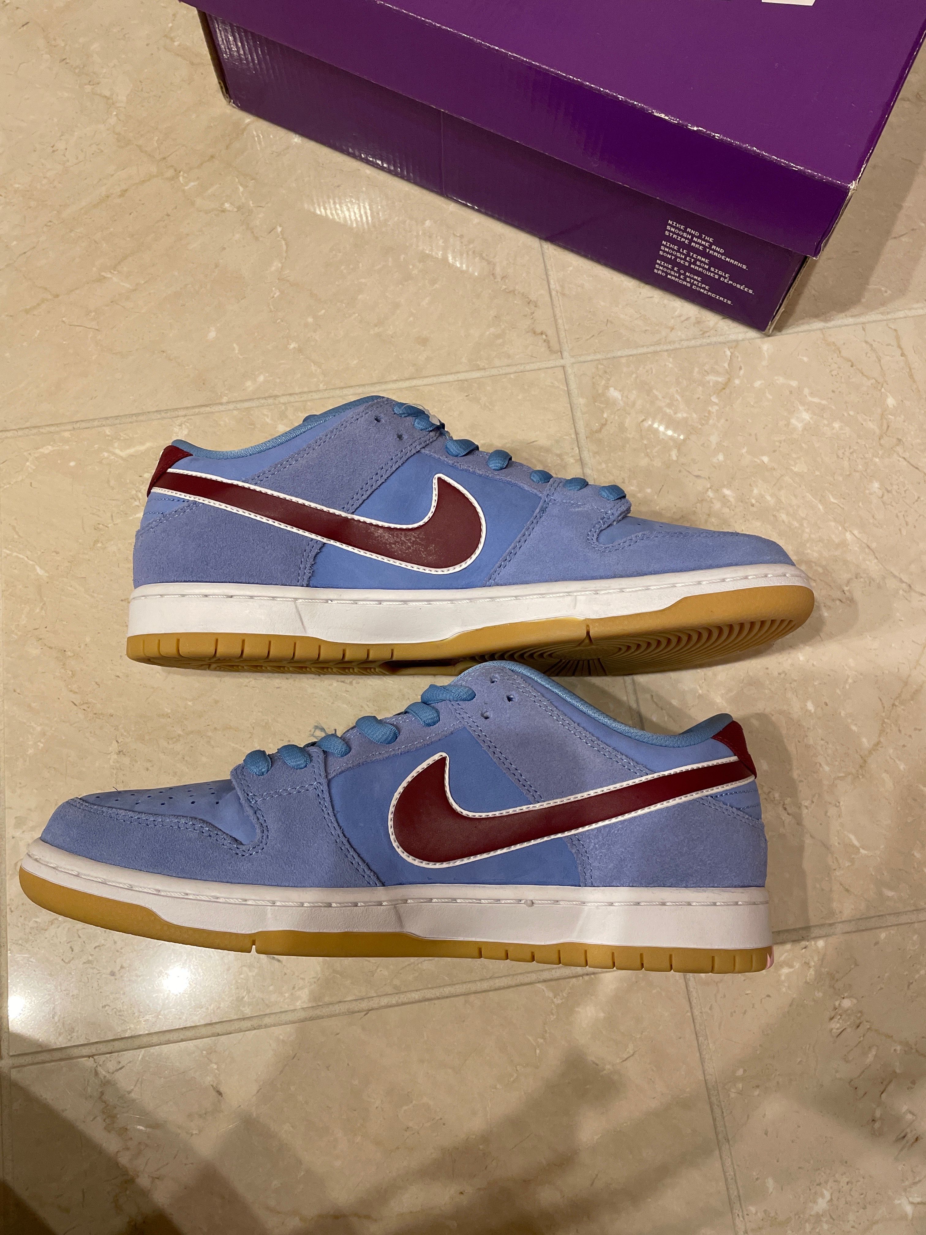 Nike SB Dunk Low Pro "Philadelphia Phillies/Valor Blue and Team Maroon"
