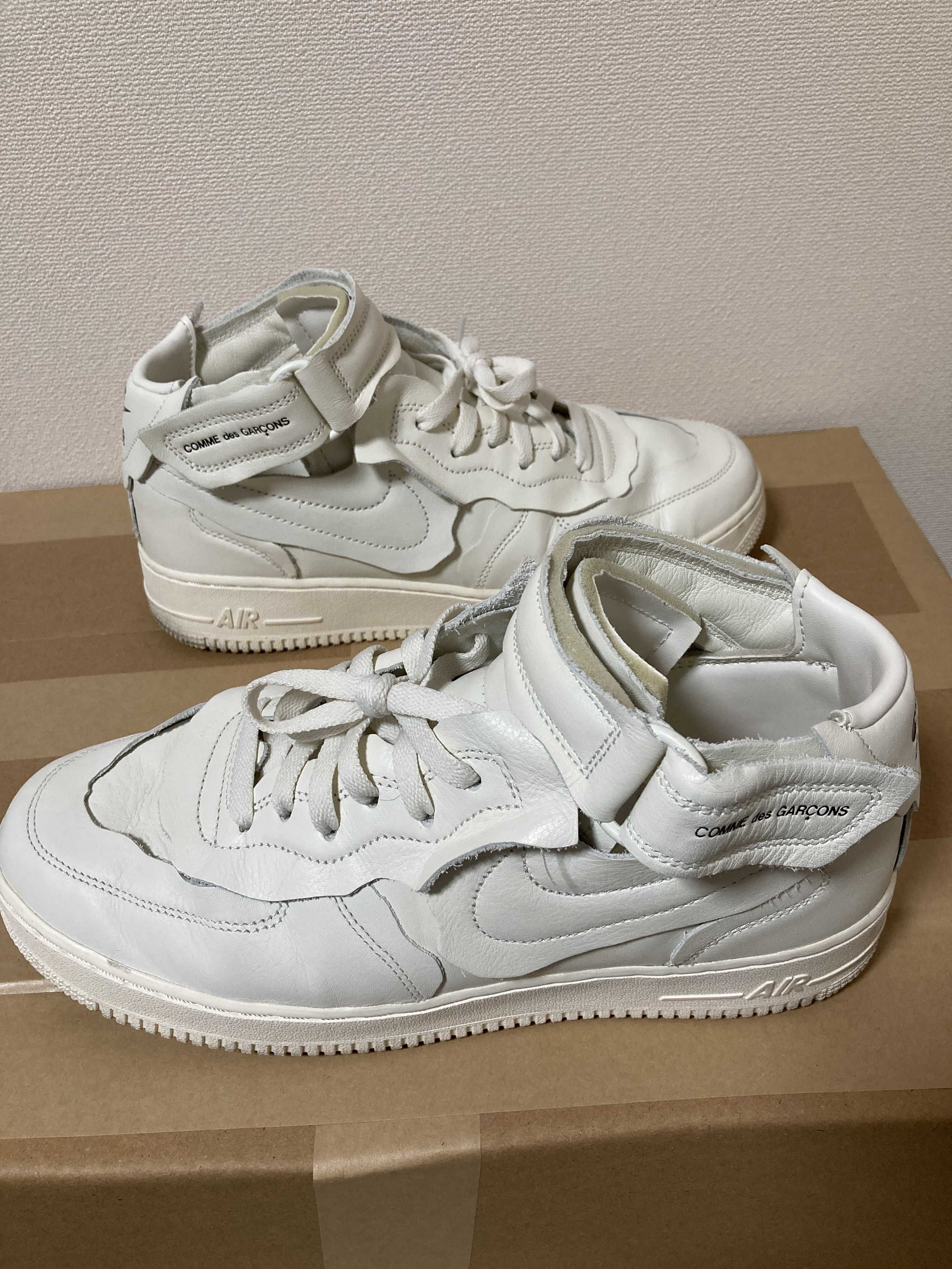COMME des GARCONS × Nike Air Force 1 Mid "White"
